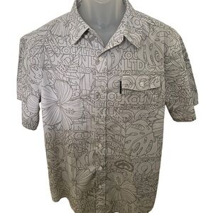 ECKO UNLTD. Rhino Logo Graphic Collared Short Sleeve Shirt Men L Large
